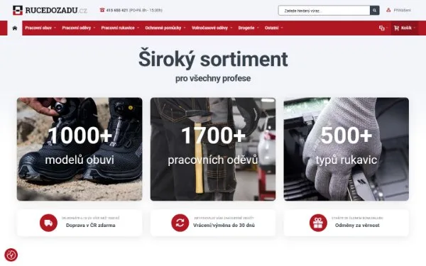 Homepage rucedozadu.cz